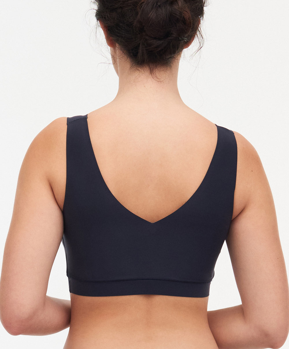 Brassière paddée col V Chantelle Soft Stretch gris profond C16A10-0SE