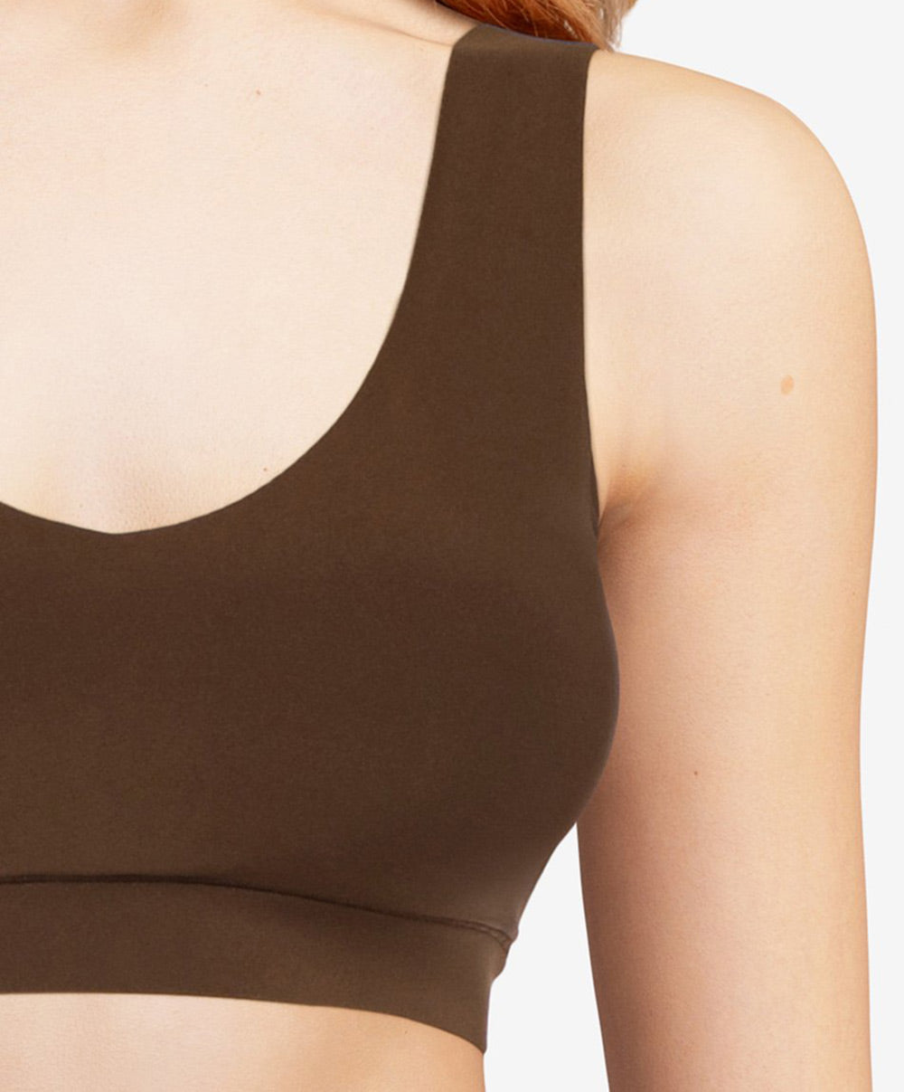 Brassière paddée col V Chantelle Soft Stretch noyer C16A10-0ST