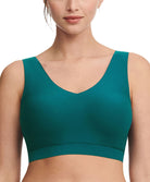 Brassière paddée col V Chantelle Soft Stretch vert orient C16A10-0BK