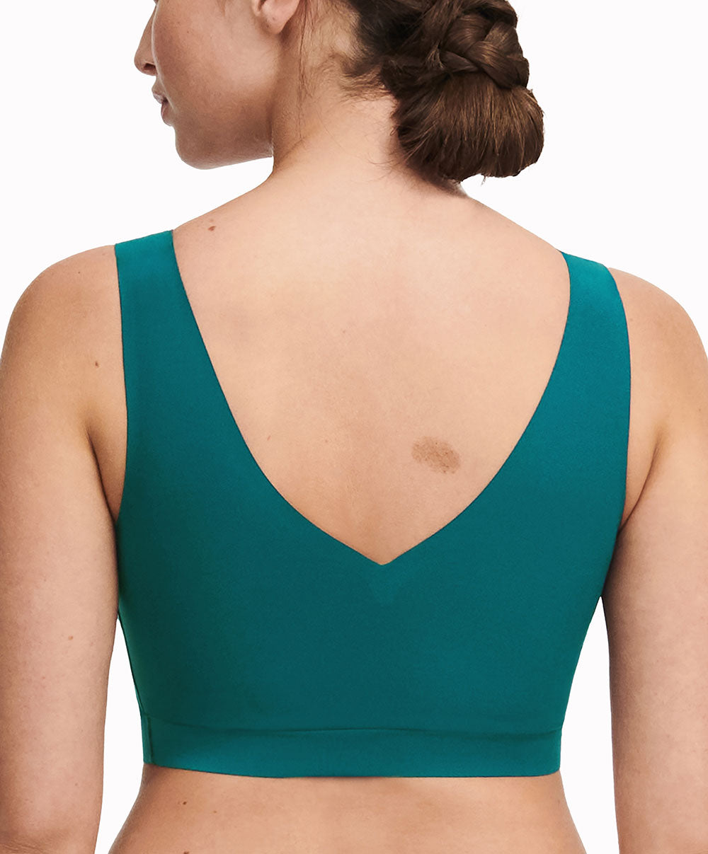 Brassière paddée col V Chantelle Soft Stretch vert orient C16A10-0BK