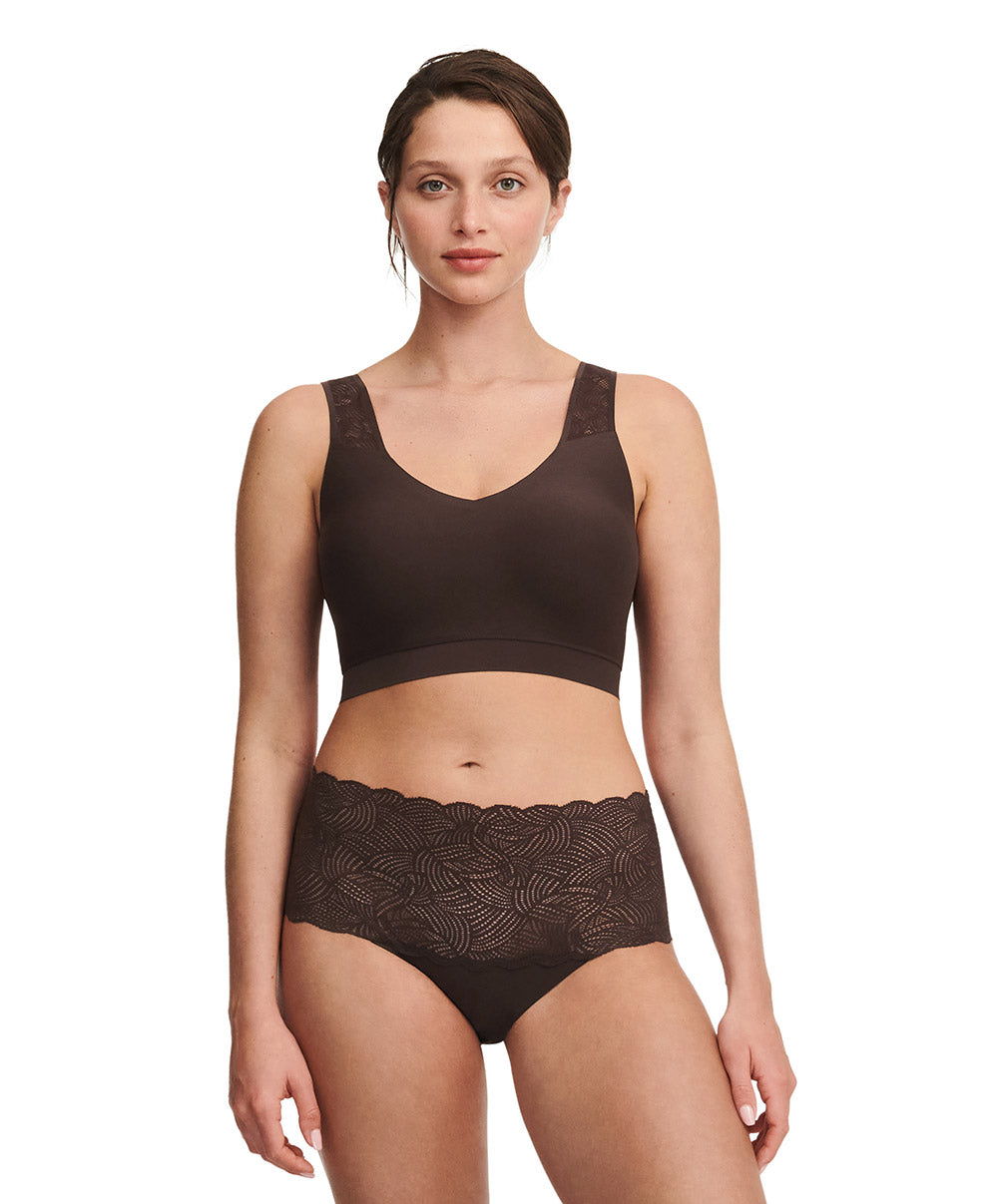 Brassière paddée dentelle Chantelle Soft Stretch brun C11G10-0JL