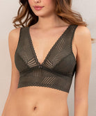 Brassière séduction bralette Antigel de Lise Charmel Tressage Graphic éclat aventure kaki ELC6237-EA