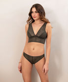 Brassière séduction bralette Antigel de Lise Charmel Tressage Graphic éclat aventure kaki ELC6237-EA