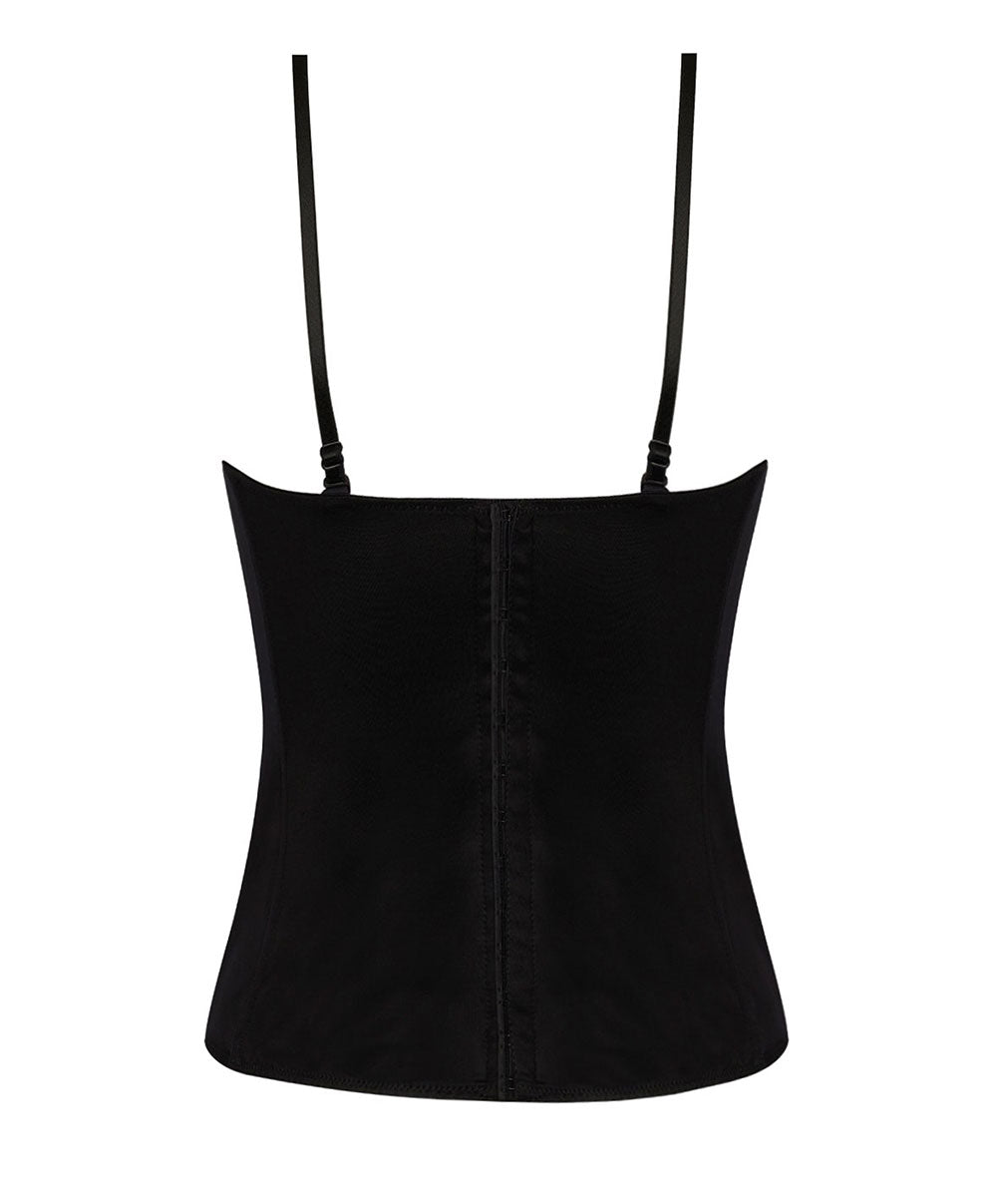 Bustier en satin de soie Lise Charmel Fleurs Étoiles éclat étoile (noir et multicolore) ACH4496-EE