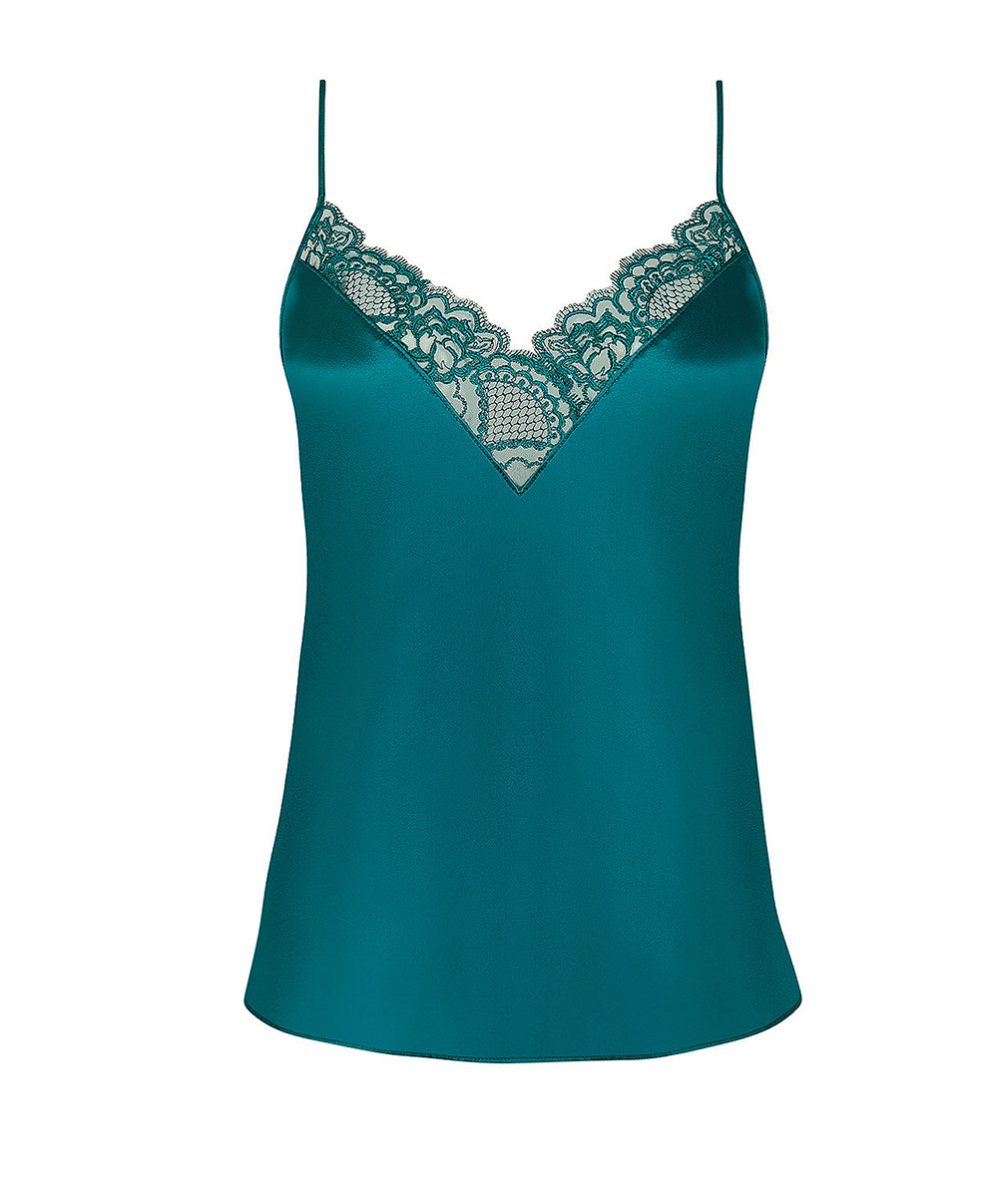 Caraco en soie Lise Charmel Sublime en Dentelle vert princesse ALH4213-VP