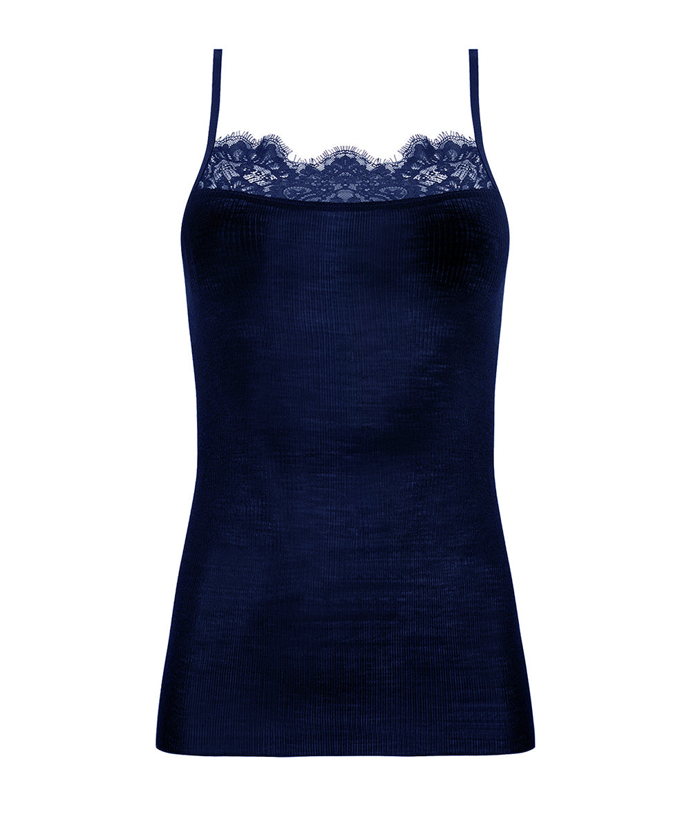 Caraco laine et soie "Bien-être" Lise Charmel Plaisir Caresse pierre bleu ANJ9310-PB