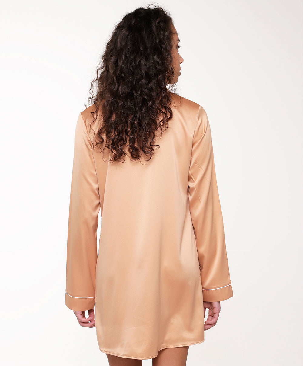 Chemise de nuit satinée "toast and powder stuff" Lingadore nightwear Lingadore 6205PD-131-TOPD