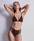 Bas de maillot culotte haute Gipsy muse Henna Aubade Bain 2P24-HENN