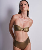 Bas de maillot culotte haute Sunlight glow Antique gold Aubade Bain 2U24-ANTI