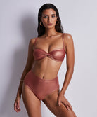 Bas de maillot culotte haute Sunlight glow Cuivre Aubade Bain 2U24-CUVR