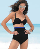 Culotte de bain rétro taille haute La Costa Antigel noir Antigel Bain FBA0290-NO fashion