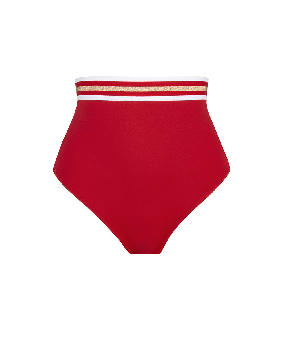Culotte de bain rétro taille haute Lise Charmel bain Énergie Nautique rouge flamme ABA0235-FN 10