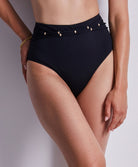 Culotte maillot de bain taille haute Aubade Bain Secret Laguna noir 2T24-NOIR