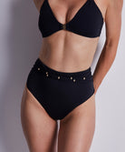 Culotte maillot de bain taille haute Aubade Bain Secret Laguna noir 2T24-NOIR