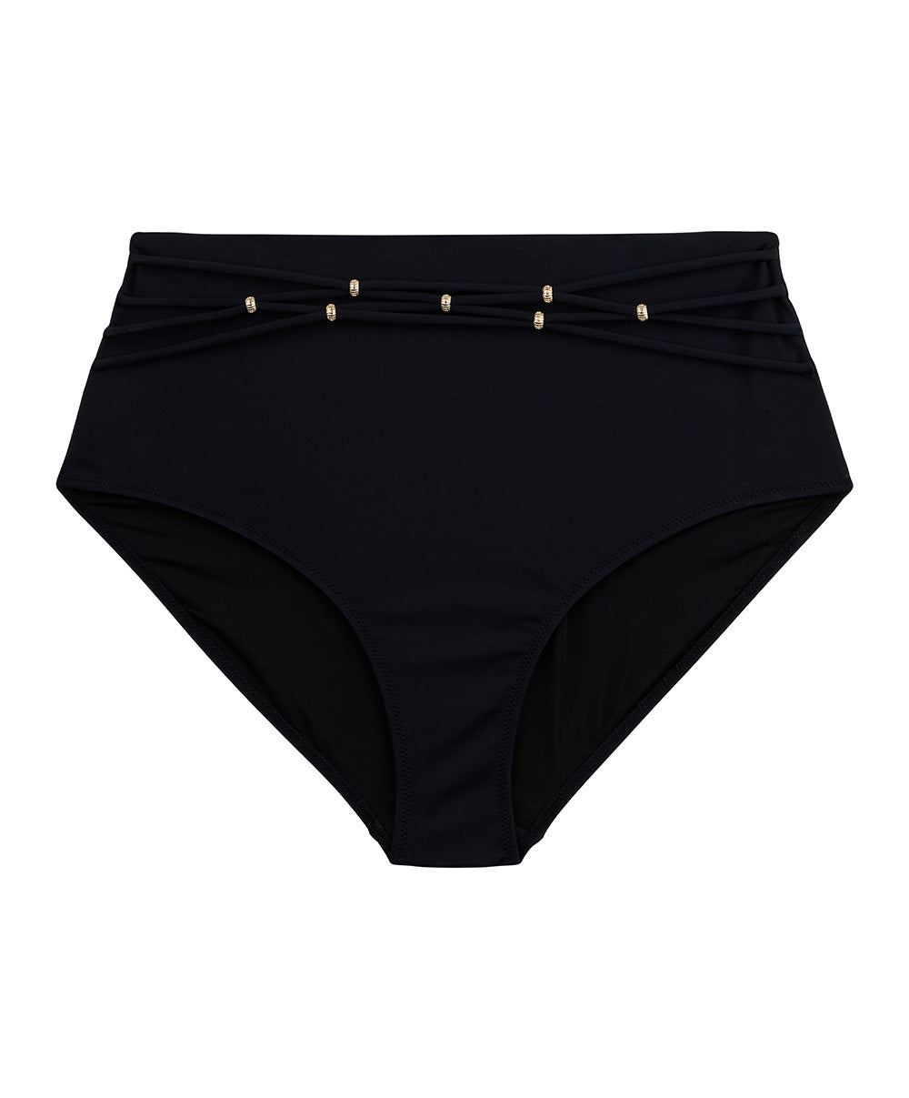 Culotte maillot de bain taille haute Aubade Bain Secret Laguna noir 2T24-NOIR