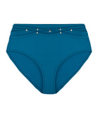 Culotte maillot de bain taille haute Aubade Bain Secret Laguna teal bleu canard 2T24-TEAL