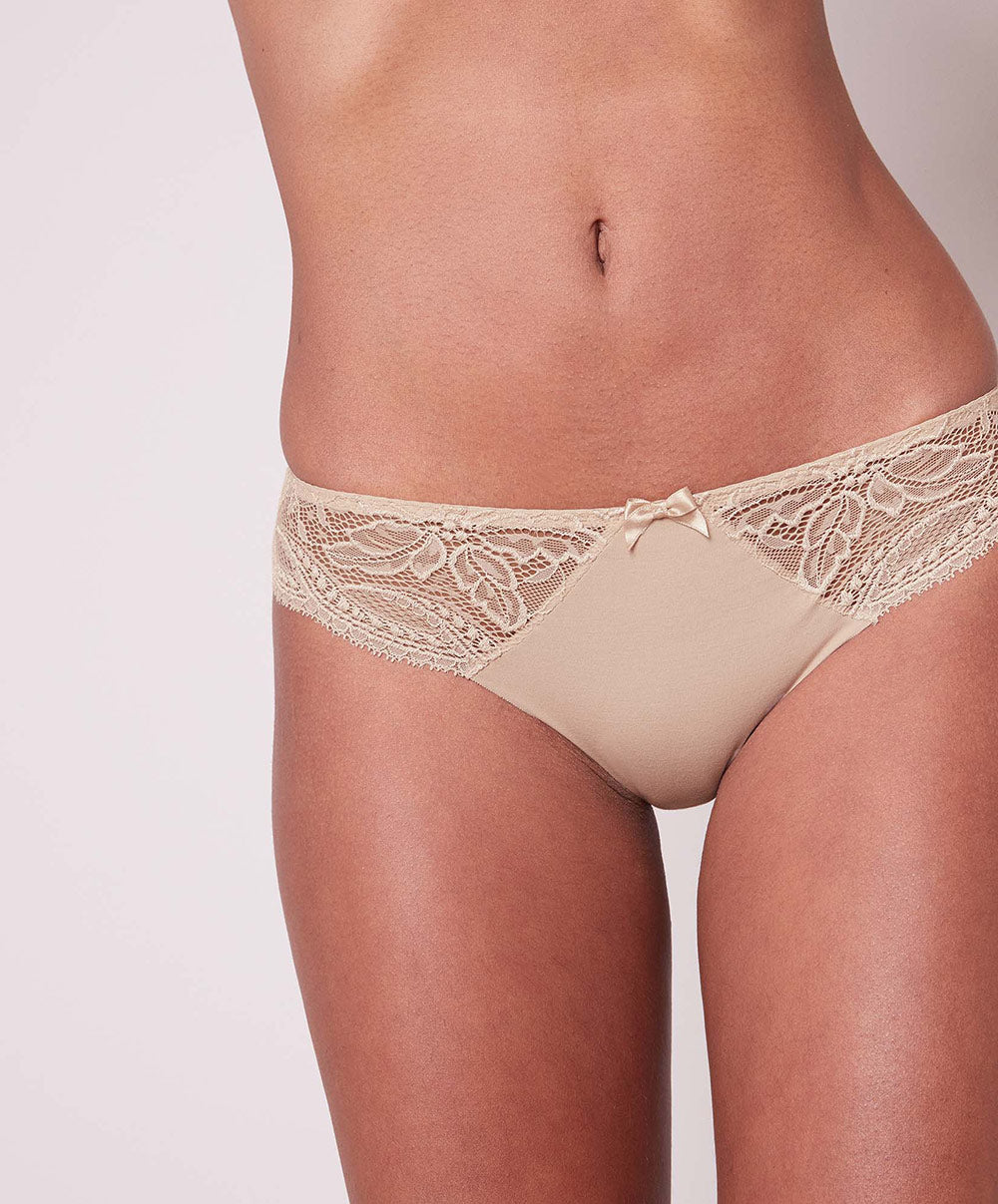 Culotte en coton Simone Pérèle Eden peau rosée 12E727-739
