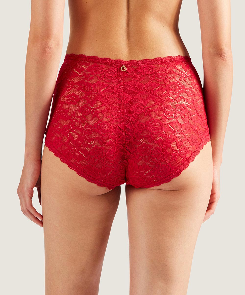 Culotte haute rouge Rosessence rouge gala Aubade HK24-GALA