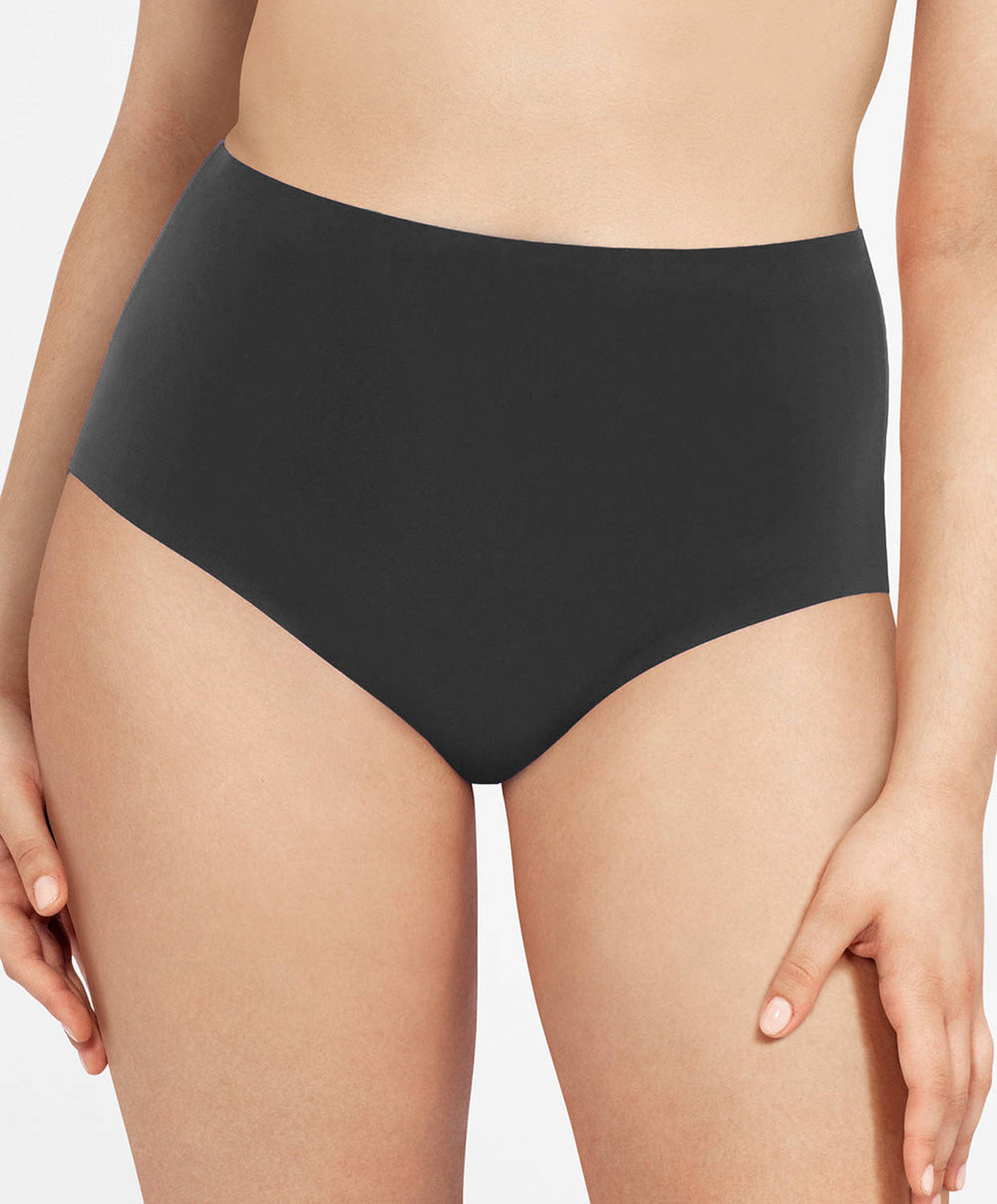 Culotte haute grande taille Chantelle Soft Stretch gris profond C11370-0SE