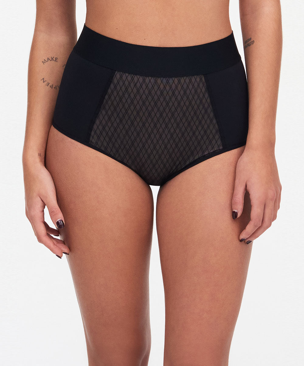 Culotte haute invisible sculptante Chantelle Smooth Lines noir beige C11N30-0DS