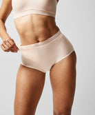 Culotte haute taille dentelle Chantelle Softstretch beige doré C11G70-01N 1