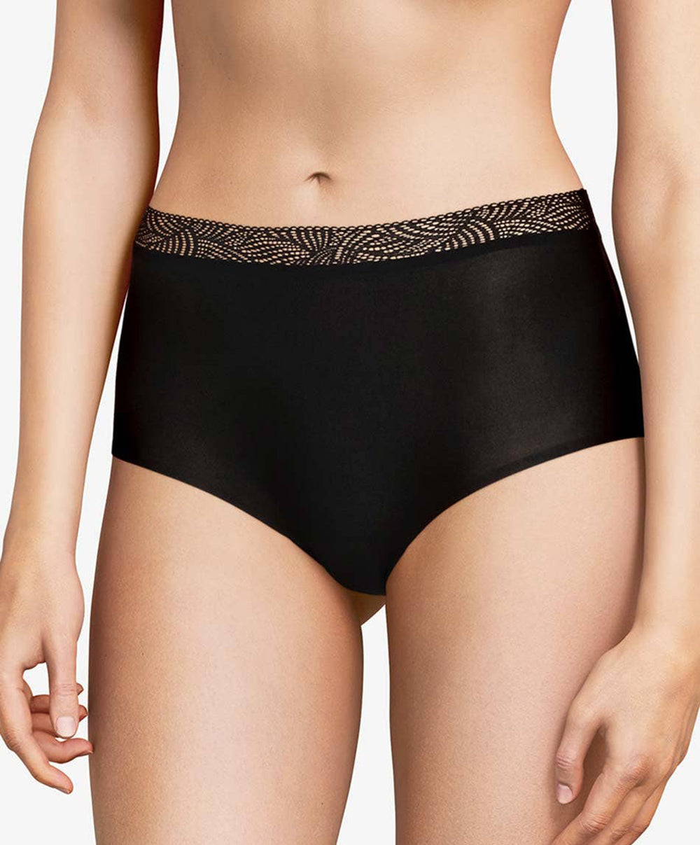 Culotte haute taille dentelle Chantelle Softstretch noir C11G70-011 1
