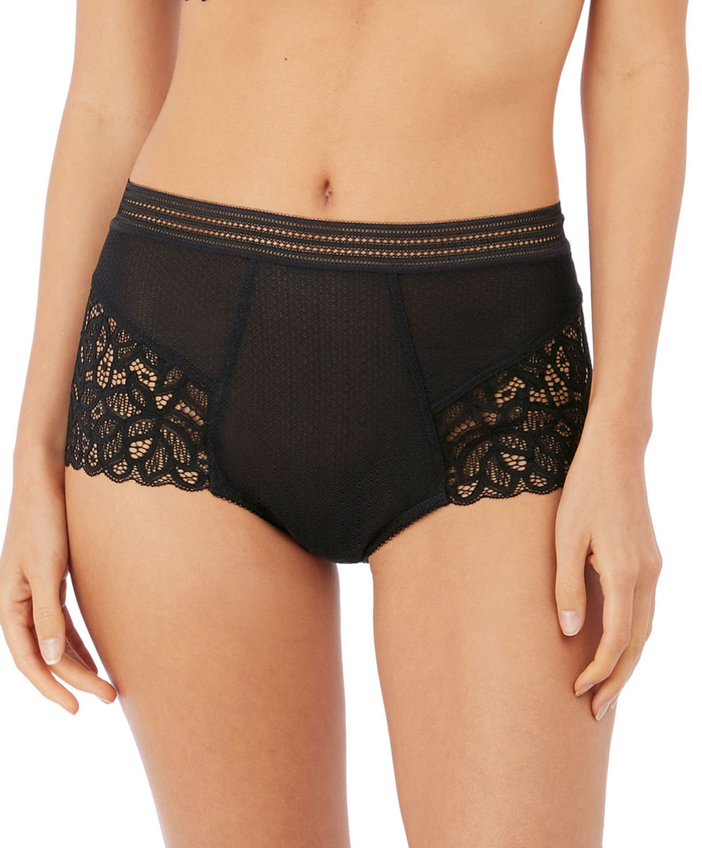 Culotte sexy taille haute Wacoal Raffine noir WE148010-BLK