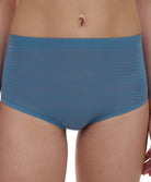 Culotte haute bleue denim Chantelle Soft Stretch Stripes bleu jeans C20D70-00C