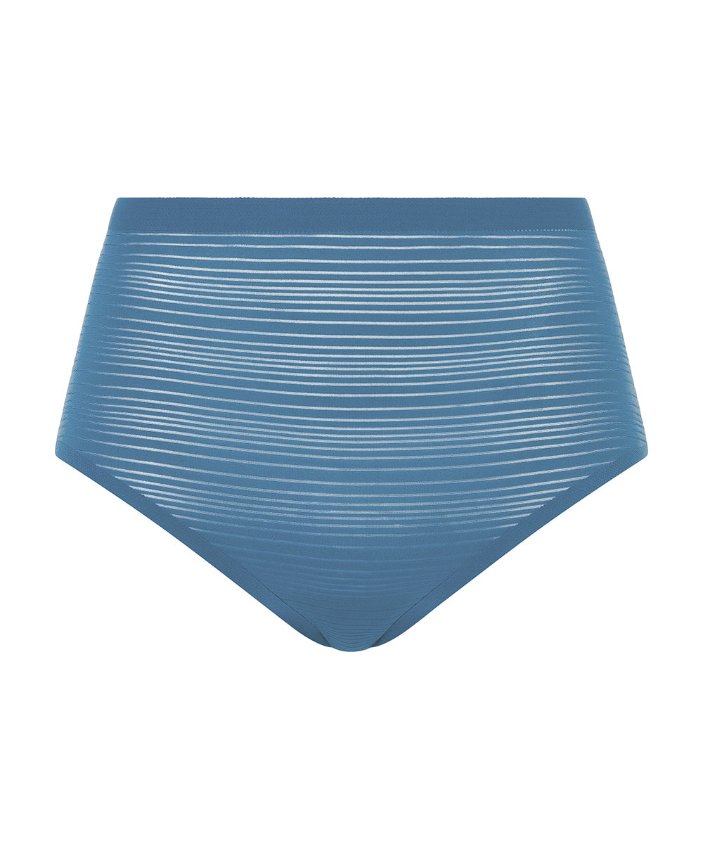 Culotte haute bleue denim Chantelle Soft Stretch Stripes bleu jeans C20D70-00C