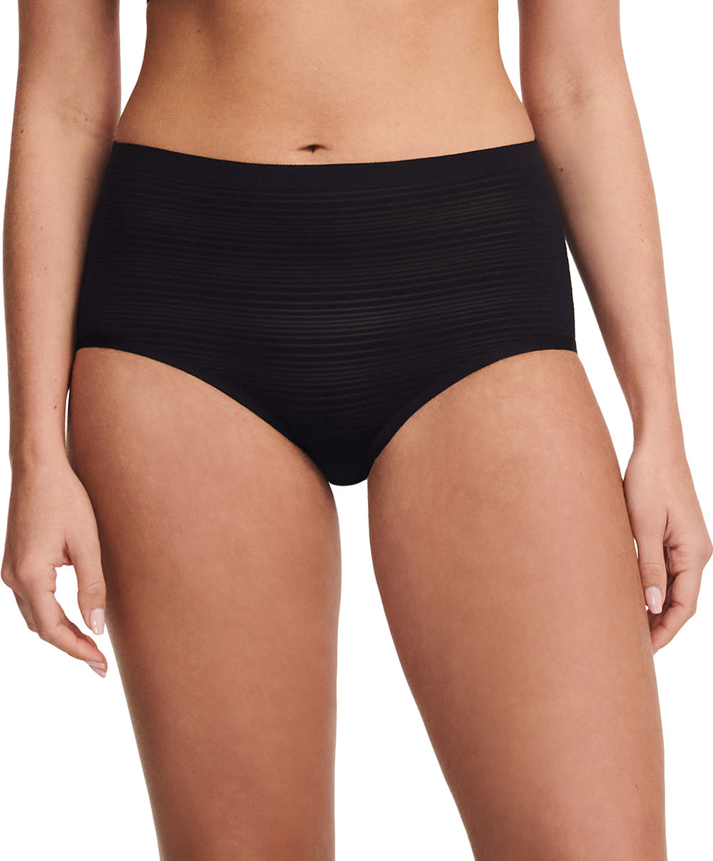 Culotte haute Chantelle Soft Stretch Stripes noir C20D70-011