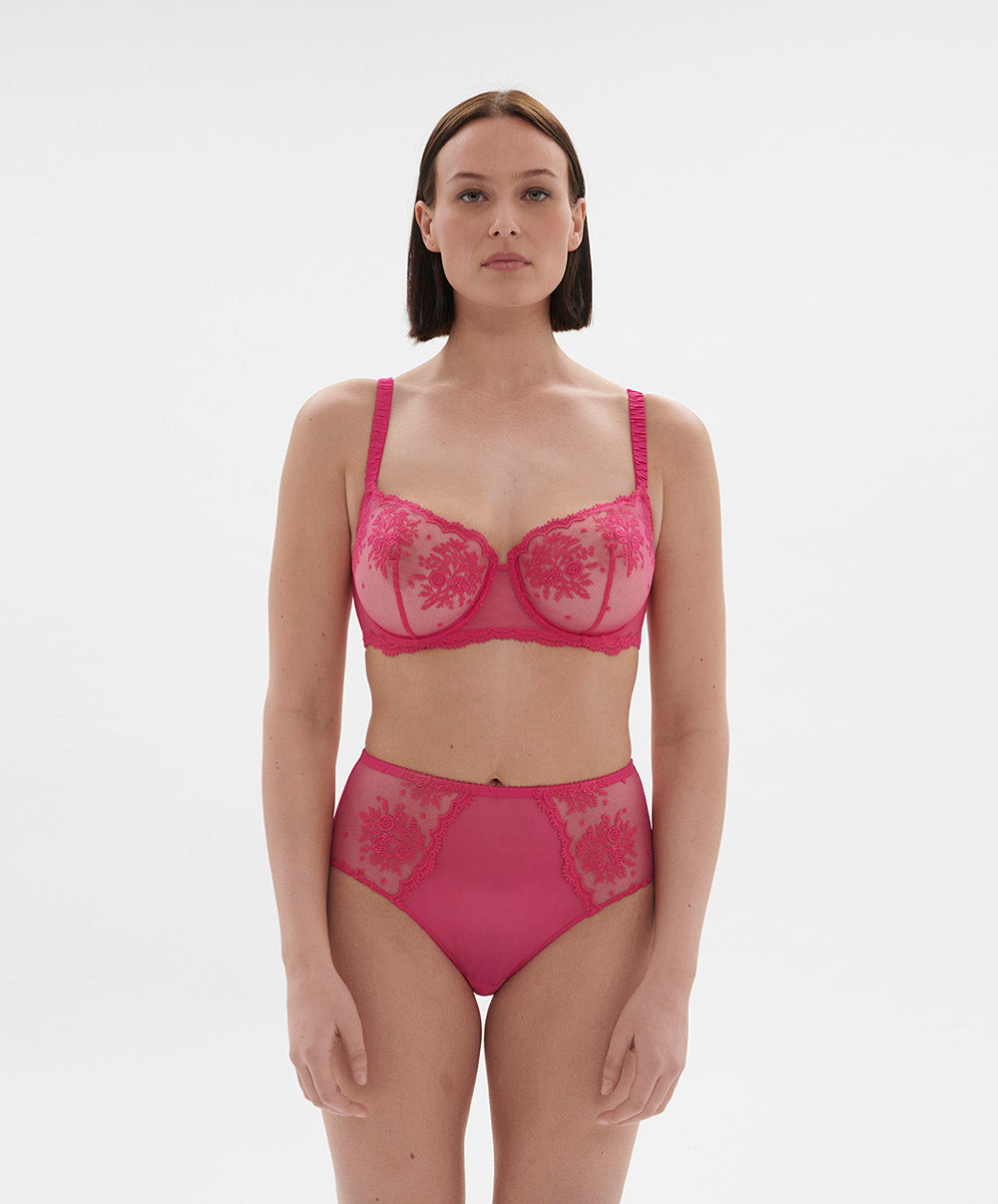 Culotte taille haute Simone Pérèle Intrigue rose disco 1E2770-346