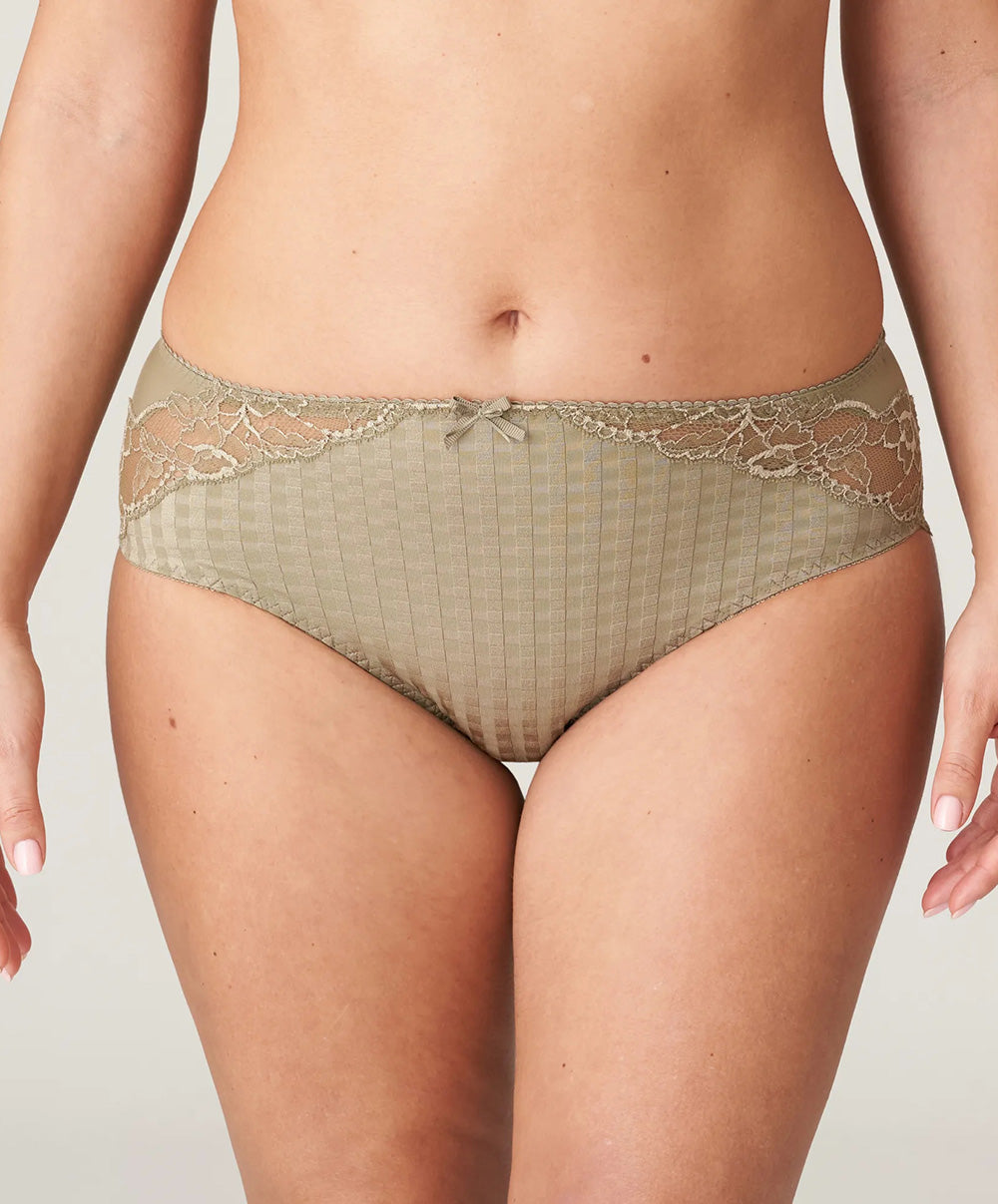 Culotte taille haute dentelle PrimaDonna Madison golden olive 0562126-GOO