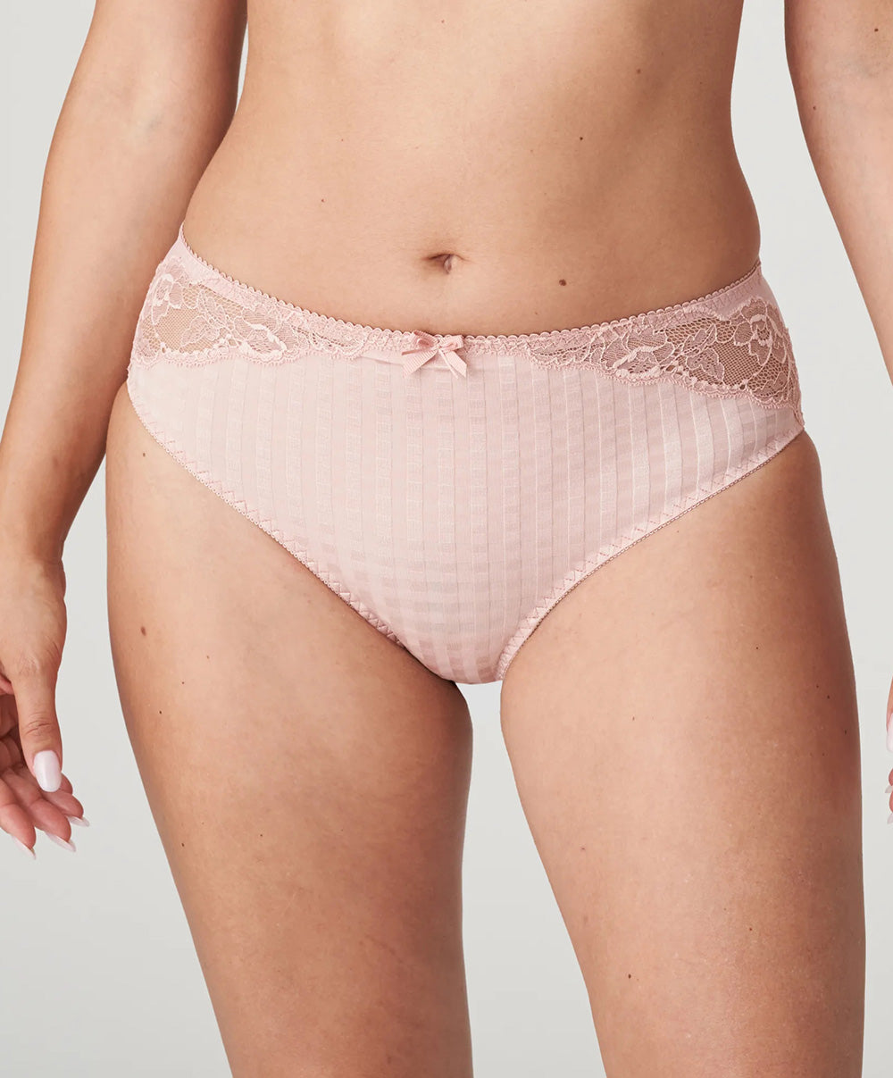 Culotte taille haute dentelle PrimaDonna Madison rose poudré 0562126-PWD