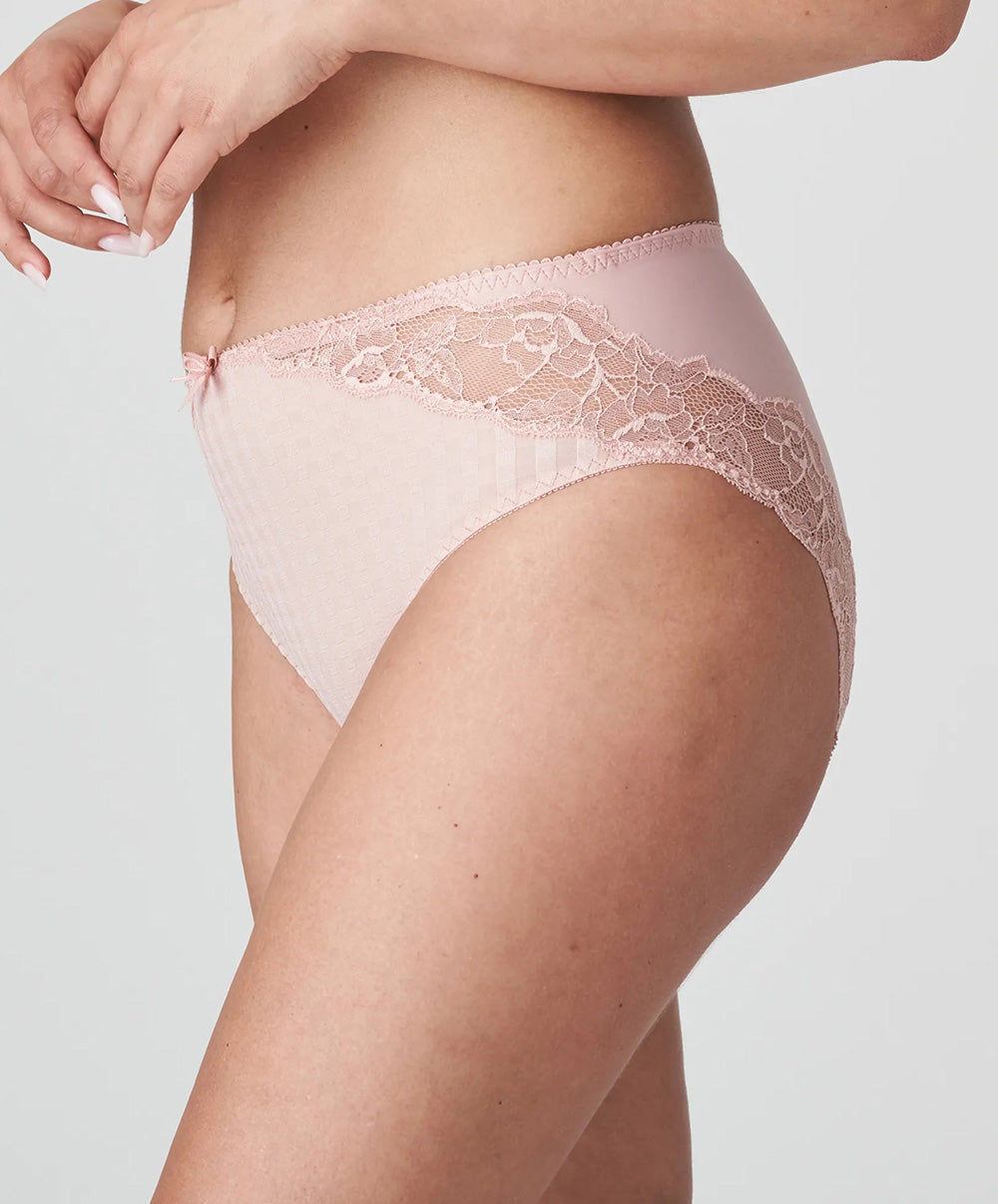 Culotte taille haute dentelle PrimaDonna Madison rose poudré 0562126-PWD