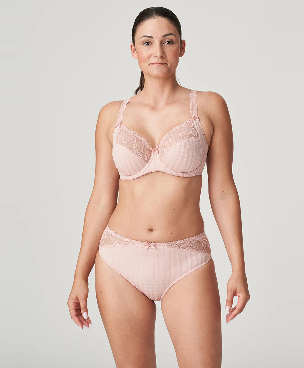 Culotte taille haute dentelle PrimaDonna Madison rose poudré 0562126-PWD
