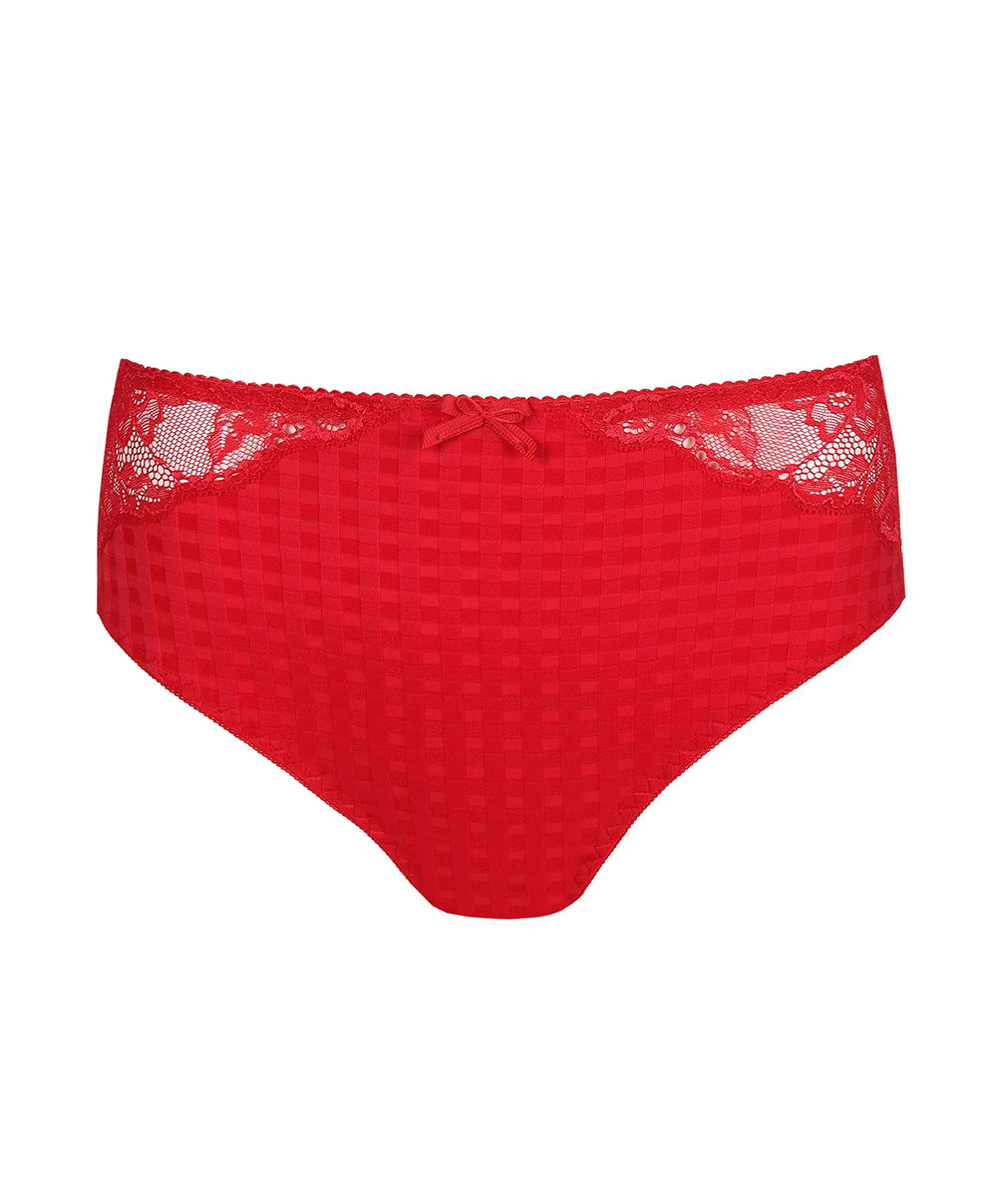 Culotte taille haute dentelle PrimaDonna Madison rouge scarlet 0562126-SCA