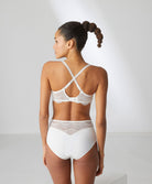 Culotte taille haute en dentelle Simone Pérèle Karma naturel 12V770-030