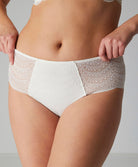 Culotte taille haute en dentelle Simone Pérèle Karma naturel 12V770-030