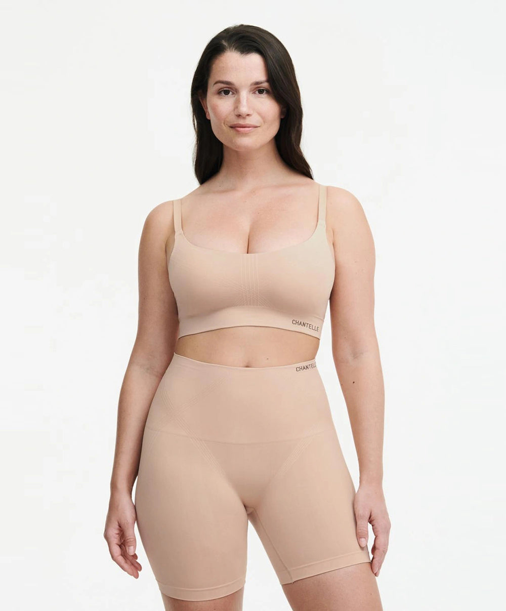 Cycliste taille haute sculptant invisible Chantelle Smooth Comfort clay nude C10U40-00Q