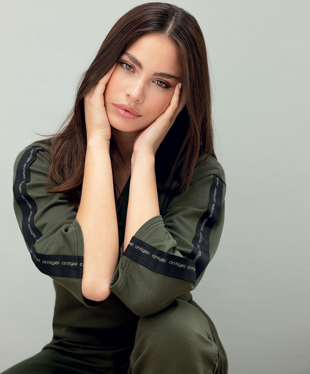 Déshabillé court Antigel de Lise Charmel Tressage Graphic éclat aventure kaki ELC1937-EA