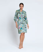 Deshabille en satin de viscose Reve en fleurs opale Lise Charmel ALJ2043 RO 3