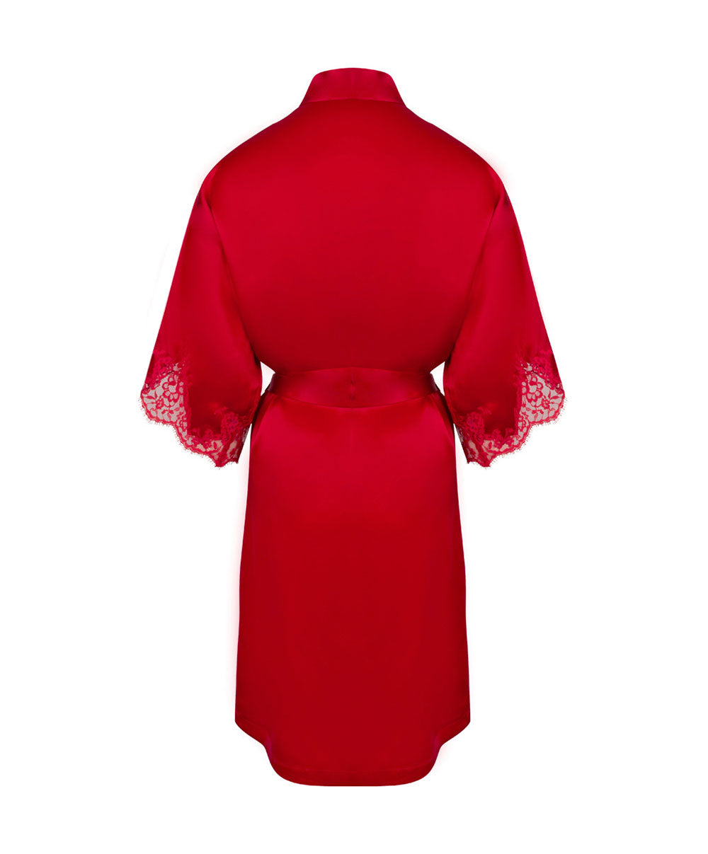 Déshabillé en soie Lise Charmel Splendeur soie rouge ALC2080-RS