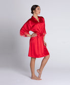 Déshabillé en soie Lise Charmel Splendeur soie rouge ALC2080-RS
