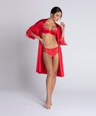 Déshabillé en soie Lise Charmel Splendeur soie rouge ALC2080-RS