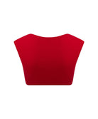 Maillot de bain crop top sans armatures à mancherons La Chiquissima rouge Antigel Bain EBB2114-MR