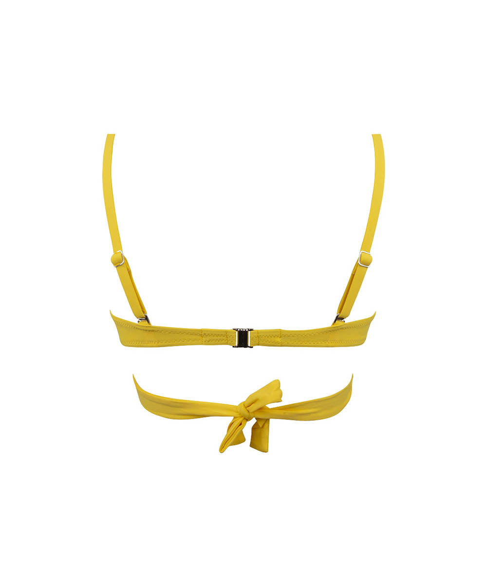 Maillot de bain triangle mousse sans armatures La Chiquissima jaune Antigel Bain EBB2714-MS