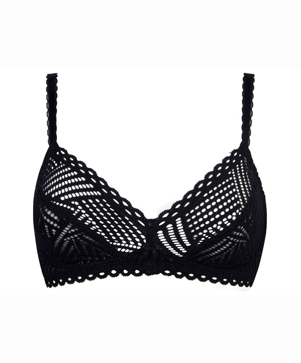 Soutien-gorge sans armature Antigel de Lise Charmel Tressage Graphic noir ECC6537-TN