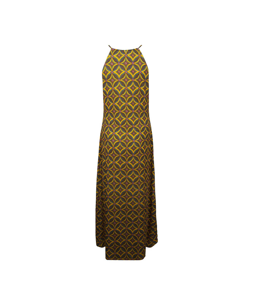 Robe de plage longue La Muse Africa jaune Antigel Bain ESB1156-JA