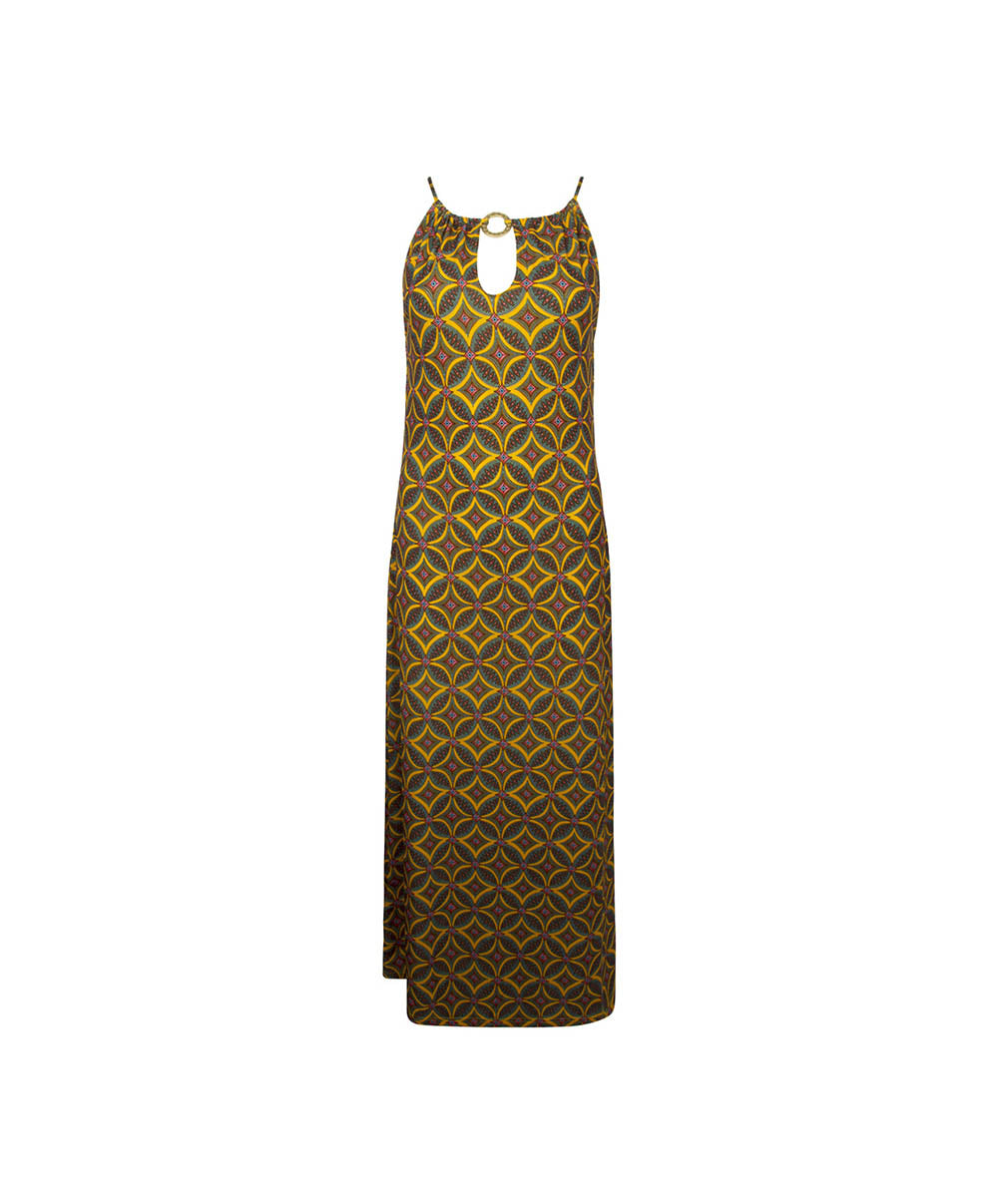 Robe de plage longue La Muse Africa jaune Antigel Bain ESB1156-JA