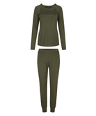 Ensemble pyjama "avocado" inserts en dentelle Lingadore nightwear Lingadore 6314-136-AVOC